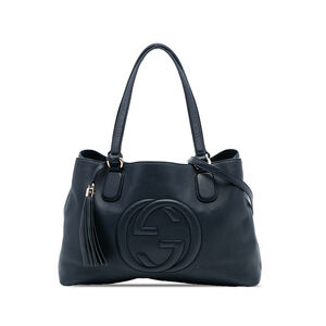 Pre-Loved Gucci Medium Pebbled Calfskin Soho Working Satchel